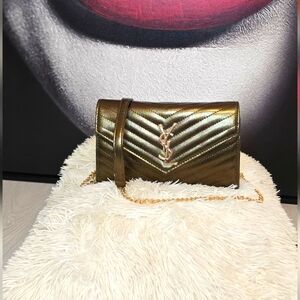 Olive Bronze Caviar Texture Women's Bag